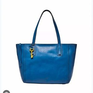 Blue fossil Emma tote excellent condition